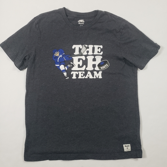 Roots Men Gray Graphic Short Sleeve Tee - Picture 1 of 7